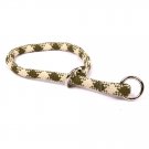 16" Khaki & Olive Braided Rope Dog Training Collar