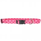XXSmall Pink & Magenta Polka Dog Collar