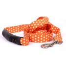 Large Orange Polka EZ Grip Dog Leash