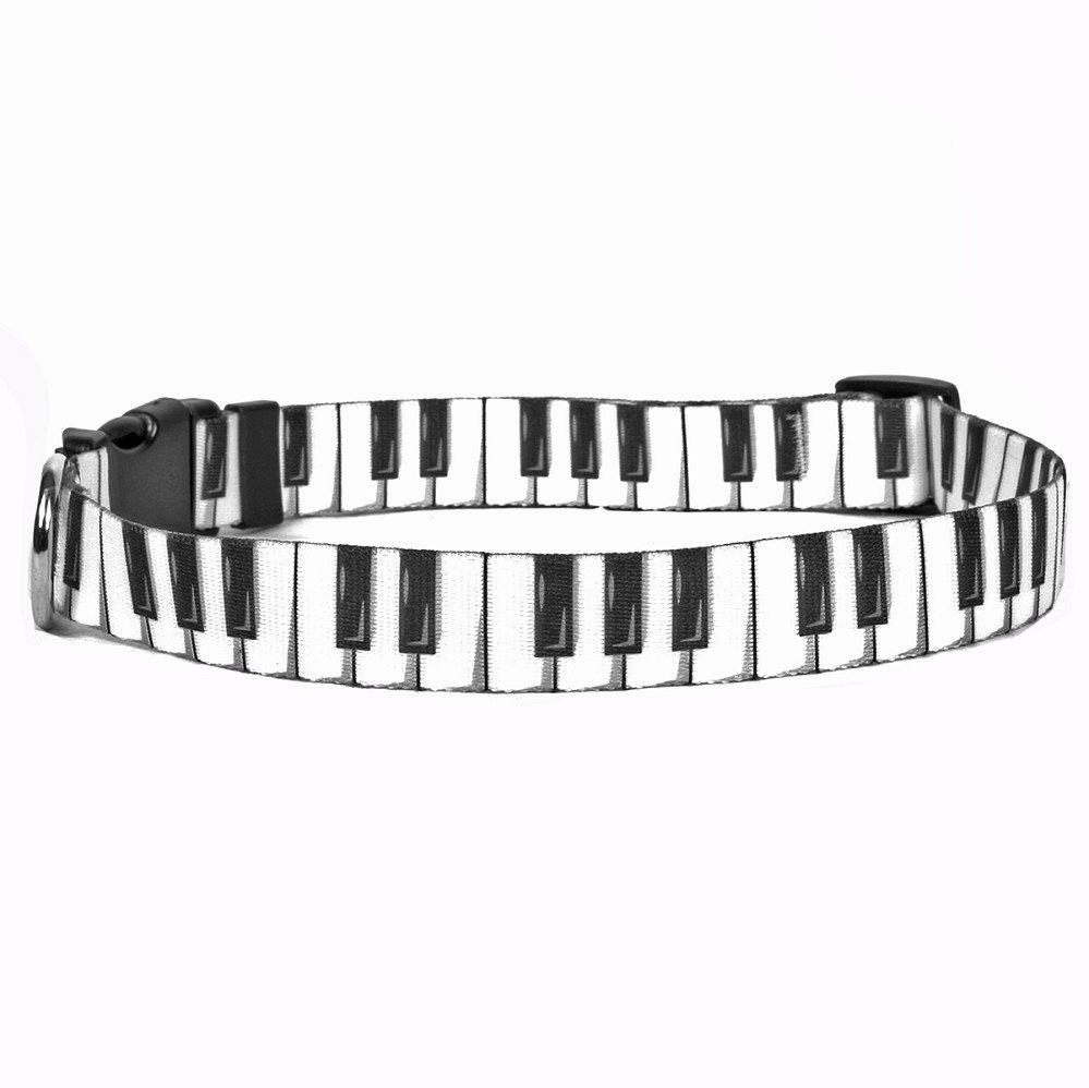Medium 3/4" Piano Keys Dog Collar