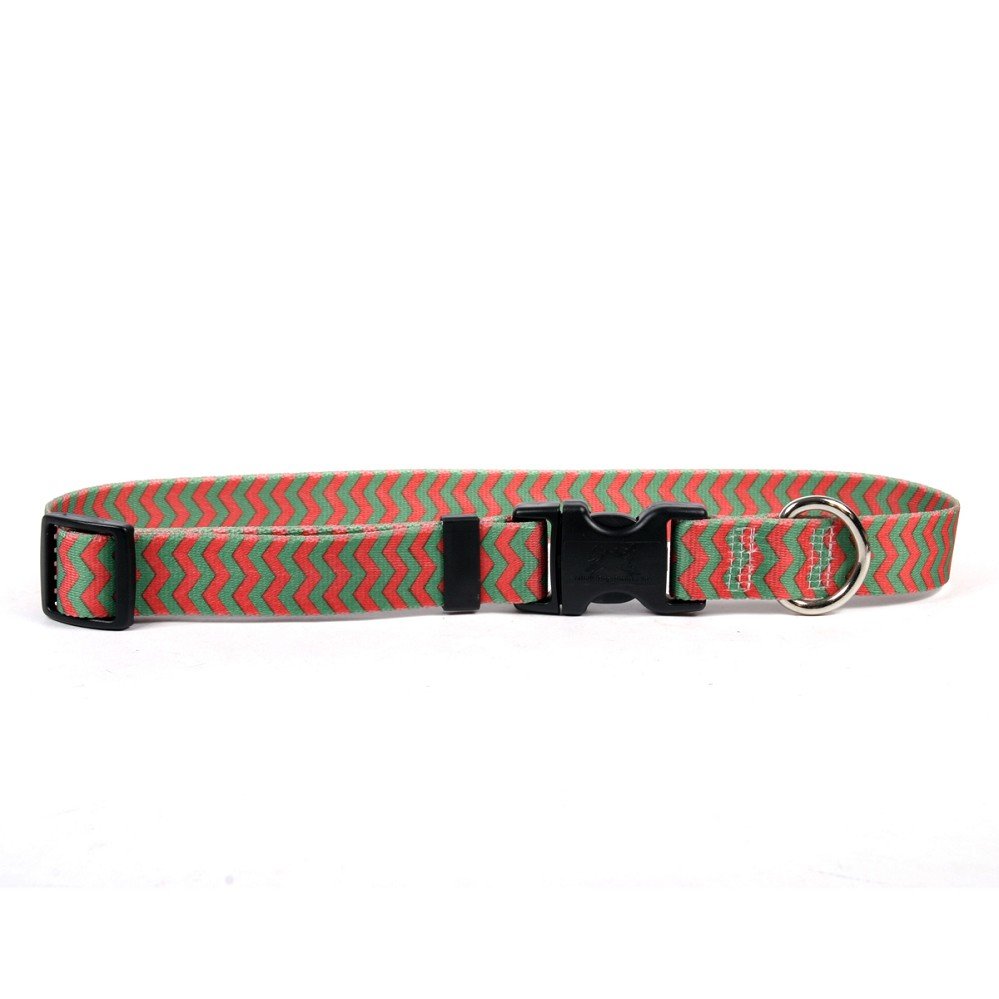 XSmall Christmas Chevron Stripes Dog Collar