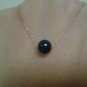 Black Akoya AA+ pendant with 10k solid gold chain