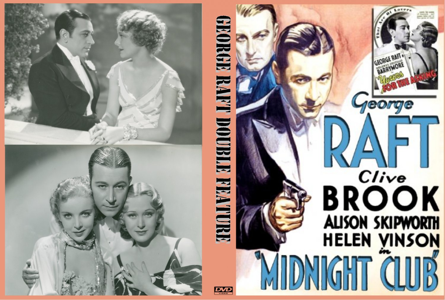 GEORGE RAFT DOUBLE FEATURE 1933-1936 Midnight Club/Yours For the Asking