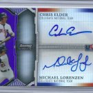 2011 Bowman Sterling Dual Autographs Purple Refractors #EL Chris Elder/Michael Lorenzen