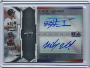 2011 Bowman Sterling Dual Autographs #AW Albert Almora/Mikey White