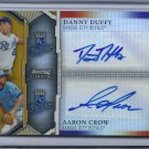 2011 Bowman Sterling Dual Autographs Gold Refractors #DC Danny Duffy/Aaron Crow