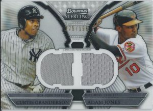 2011 Bowman Sterling Dual Relics #GJ Curtis Granderson/Adam Jones #175/196