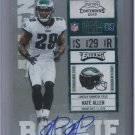 2010 Playoff Contenders #174 Nate Allen Autograph Rookie Ticket
