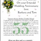 Personalised Emerald Anniversary Flower Seeds Gift