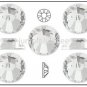 CRYSTAL CLEAR Swarovski NEW 2058 Flatback Rhinestones 1440 Factory Pkg 2mm 7ss