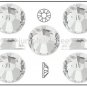 CRYSTAL CLEAR Swarovski NEW 2058 Flatback Rhinestones 1440 Factory Pkg 2mm 7ss