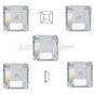 SQUARE Crystal Clear Swarovski Flatback 2400 Rhinestones 72 pieces 3mm