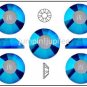 CAPRI BLUE AB Swarovski Crystal Flatback 2028 Rhinestones 12 pieces 5mm 20ss
