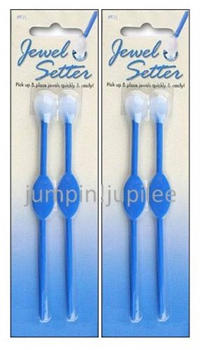 Jewel Setter Positioner Rhinestone Pick Up Tool 2 Pkgs