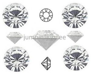 pp32 Crystal Clear Swarovski 1028 Chaton Pointed Back Rhinestones 72 pieces 4mm