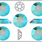 BLUE ZIRCON AB Swarovski Crystal 2058 Flatback Rhinestones 12 pieces 5mm 20ss
