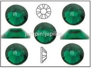 EMERALD Green Swarovski NEW 2058 Flatback Crystal Rhinestones 144 pcs 1.8mm 5ss
