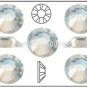 CRYSTAL MOONLIGHT Swarovski Flatback 2028 Rhinestone 12 pieces 20ss