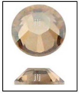 CRYSTAL GOLDEN SHADOW Swarovski NEW 2058 Flatback Rhinestones 144 piece 3mm 12ss