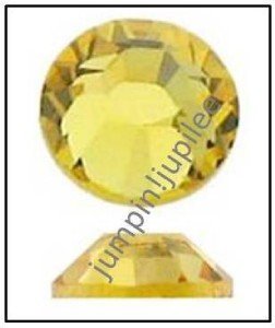 LIGHT TOPAZ Yellow Swarovski Flatback 2028 Crystal Rhinestones 144 pcs 3mm 12ss