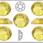LIGHT TOPAZ Yellow Swarovski Flatback 2028 Crystal Rhinestones 144 pcs 3mm 12ss