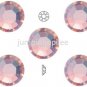 LIGHT ROSE AB Pink Swarovski 2028 Crystal Rhinestones Flatback 12 pcs 5mm 20ss