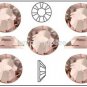 VINTAGE ROSE Pink Swarovski Crystal 2028 Flatback Rhinestones 144 pcs 2.5mm 9ss