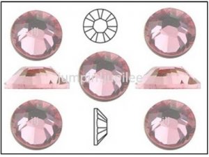 LIGHT ROSE Pink Swarovski Crystal 2058 Flatback Rhinestones 144 pieces 1.8mm 5ss