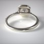 1.20 Carat Cushion Diamond Halo Set Engagement Ring, 950 Platinum