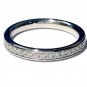 2.5mm Heavy 0.50 Carat Diamond Pave Set Full Eternity Ring