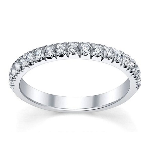 Round Diamond Micro Set Half Eternity Ring