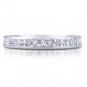F/VVS Asscher Cut Diamond Full Eternity Ring, 950 Platinum