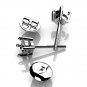 0.40 D/VS Diamond Screw Back Stud Earings 18k White gold
