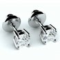 0.50 ct Diamond Stud Earrings Screw Back
