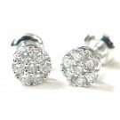 Brand New 0.50 Carat Diamond Cluster Illusion Earings,18k White Gold