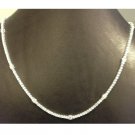 Certified 5.24Ct Beautiful Diamond Tennis Necklace,18k White Gold