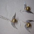 Golden Snitch Necklace and Earrings SET