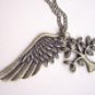Retro Steampunk A tree and wing necklacet