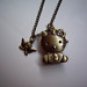 hello kitty,cute cat Pocket watch Locket Necklace, with angel