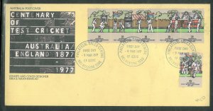 AUSTRALIA - 1977 CRICKET FDC - J0060