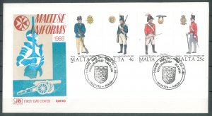 MALTA - 1988 UNIFORMS FDC - J0108