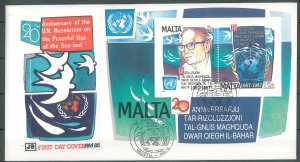 MALTA - 1987 UN RESOLUTION ON SEABED - J0110
