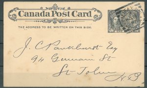 CANADA - 1897 PRE STAMPED POSTAL CARD - J0154