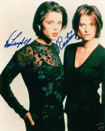 NEVE CAMPBELL AND COURTENEY COX SIGNED AUTOGRAPHED 8X10 RP PHOTO