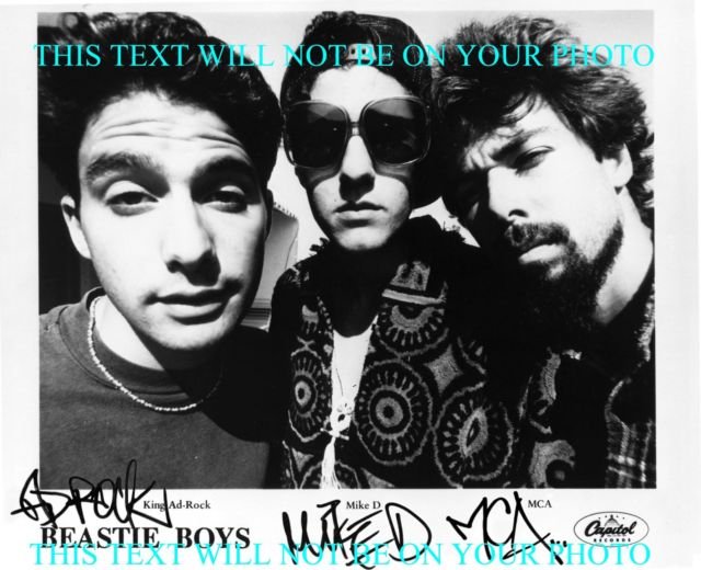 THE BEASTIE BOYS SIGNED AUTOGRAPHED 8x10 RP PUBLICITY PHOTO AD-ROCK MCA ...