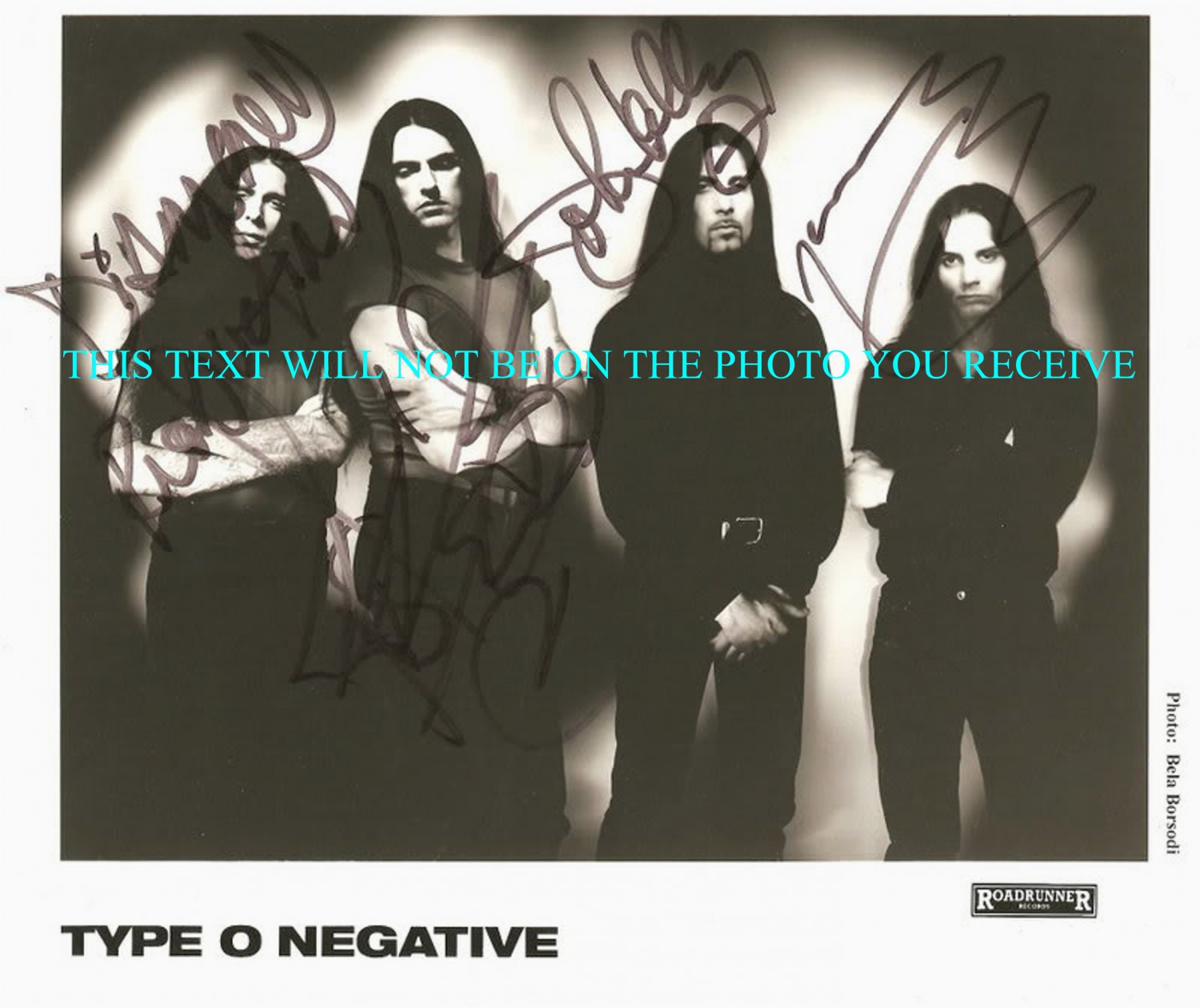 TYPE O NEGATIVE BAND SIGNED AUTOGRAPHED AUTOGRAPH PROMO PHOTO PETER