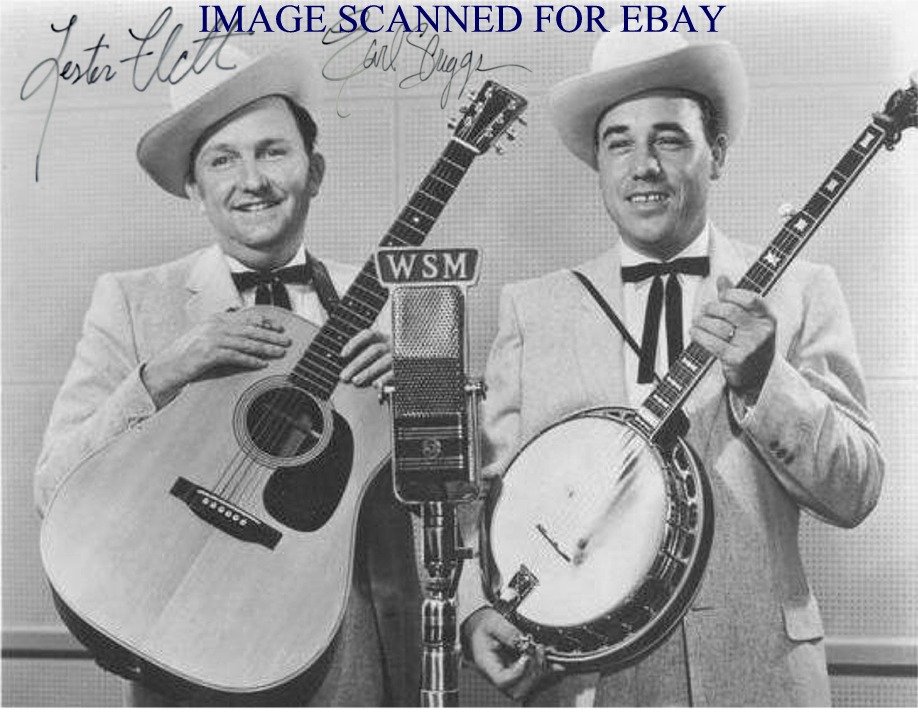 EARL SCRUGGS & LESTER FLATT SIGNED AUTOGRAPH 8X10 RP PHOTO COUNTRY FOLK ...