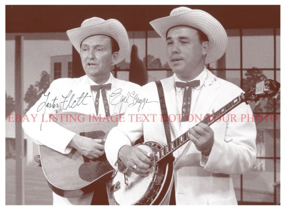 EARL SCRUGGS AND LESTER FLATT SIGNED AUTOGRAPHED 8x10 RP PHOTO ...