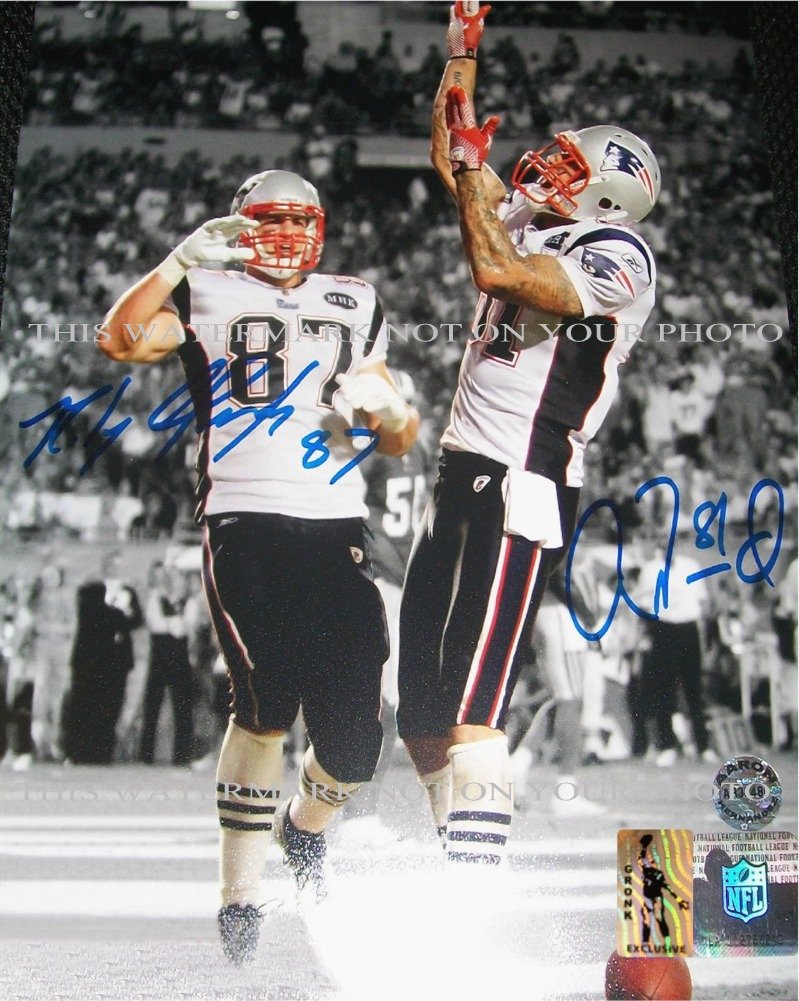 ROB GRONKOWSKI AND AARON HERNANDEZ SIGNED AUTOGRAPH 8x10 RP PHOTO NEW ...