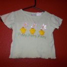 Decorated Originals Size 4T Green Pullover top with Baby Chicks